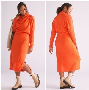 Daily Practice by Anthropologie Draped Cowl Neck Maxi Dress size M